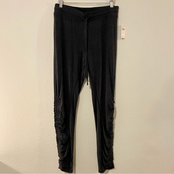 Anthropologie Daily Practice Ruched Dark Gray Leggings - Picture 3 of 14